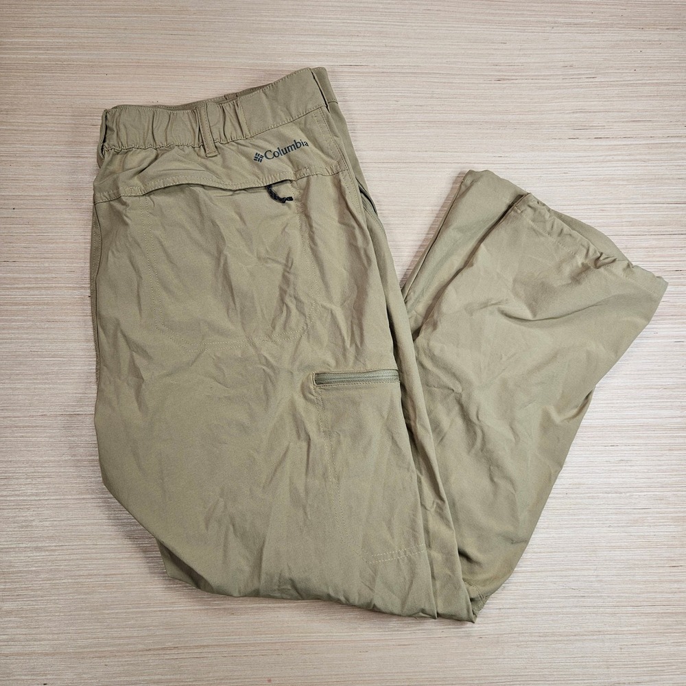 Columbia Fir Ridge Hiking Pants Mens 40 Fit 38x29 Tan Stretch Lightweight XO8157